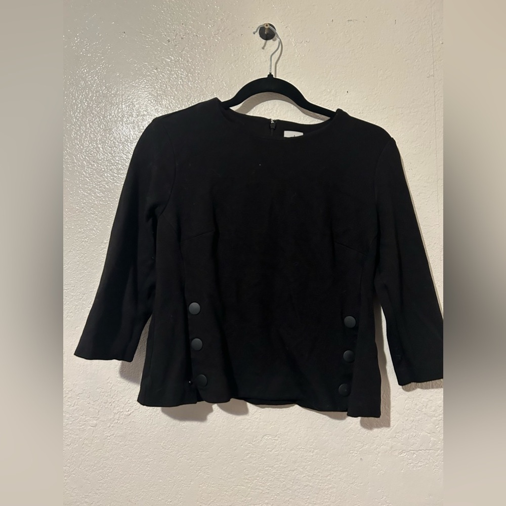 Beautiful cabi black shirt with buttons and zipper